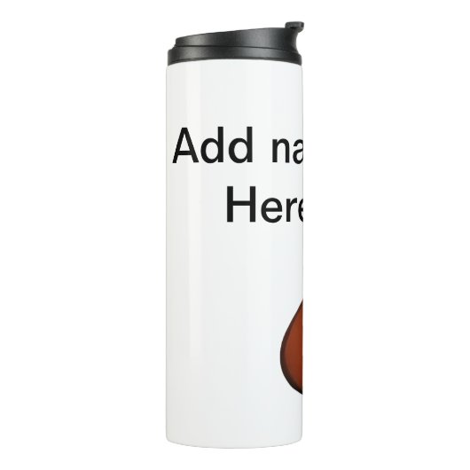 Fügen Sie Ihren Namen Text braun akustische Gitarr Thermosbecher (Nach links gedreht)