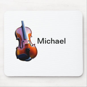 Fügen Sie Ihren Namen Text braun Violine Musik Lie Mousepad