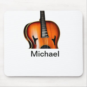 Fügen Sie Ihren Namen Text braun Violine Musik Lie Mousepad
