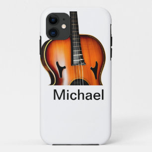 Fügen Sie Ihren Namen Text braune Violine Musiklie Case-Mate iPhone Hülle