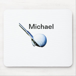 Fügen Sie Ihren Namen Text Golfball Club Sportausr Mousepad