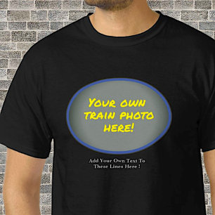 Fügen Sie Ihren Namen Text, Image in Blue Oval Fot T-Shirt