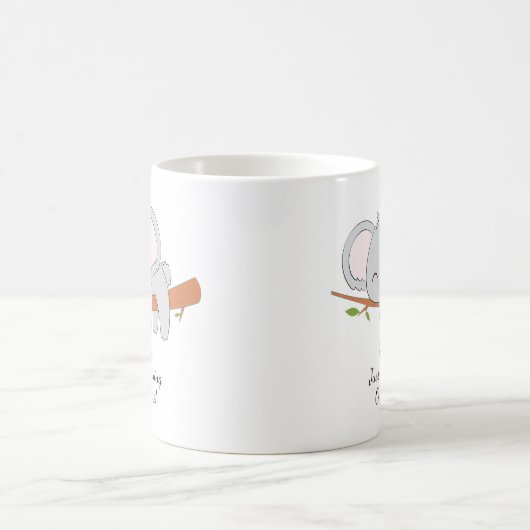 Fügen Sie Ihren Namen Text, Koala - Chillaxing hie Kaffeetasse (Mittel)