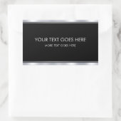 Fügen Sie Ihren Namen Text modern elegant Schwarz Rechteckiger Aufkleber (Tasche)