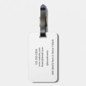 Fügen Sie Ihren Namen Text Violin Musiklehrer musi Gepäckanhänger (Rückseite vertikal)