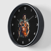 Fügen Sie Ihren Namen und Ihre Nummer Basketball-S Uhr (Winkel)