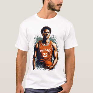 Fügen Sie Ihren Namen und Ihre Nummer Basketballsp T-Shirt