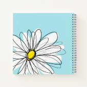 Fügen Sie Ihren Namen Whimsical Daisy KANN Farbe b Notizblock (Rückseite)