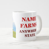 Fügen Sie Ihren Namen zu Red Barn mit Blue Sky hin Jumbo-Tasse (Vorderseite Rechts)