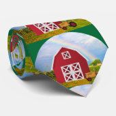 Fügen Sie Ihren Namen zu Red Barn mit Blue Sky hin Krawatte (Gerollt)