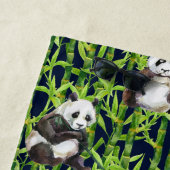 Fügen Sie Ihren Panda des Monogramm-| mit Bambus Strandtuch (Beispiel)