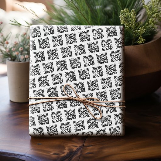 Fügen Sie Ihren QR-Code oder Ihr Logo hinzu - Busi Geschenkpapier