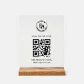 Fügen Sie Ihren QR-Code und das Vet Tech Business  Acrylschild (Vorderseite)