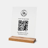 Fügen Sie Ihren QR-Code und das Vet Tech Business  Acrylschild (Winkel)