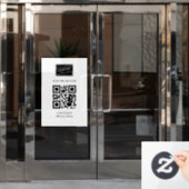 Fügen Sie Ihren QR-Code und Ihr Firmenlogo hinzu Fensteraufkleber (Büro Tür)
