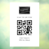Fügen Sie Ihren QR-Code und Ihr Firmenlogo hinzu Fensteraufkleber (Blatt 3)