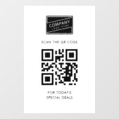 Fügen Sie Ihren QR-Code und Ihr Firmenlogo hinzu Fensteraufkleber (Blatt)