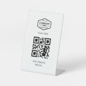 Fügen Sie Ihren QR-Code und Ihr Firmenlogo hinzu Sockelschild (Vorderseite)