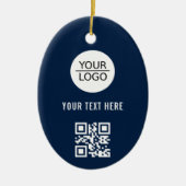 Fügen Sie Ihren QR-Logo-Code Benutzerdefinierte Te Keramik Ornament (Vorne)