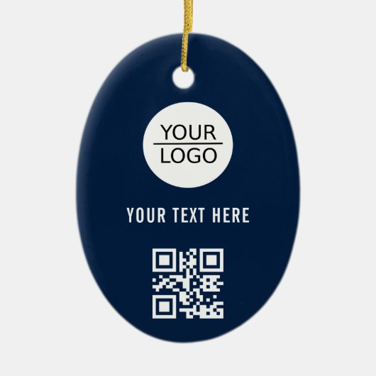 Fügen Sie Ihren QR-Logo-Code Benutzerdefinierte Te Keramik Ornament (Vorne)