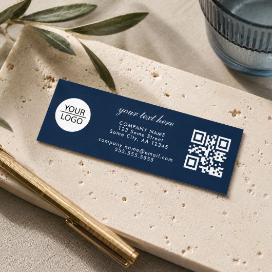 Fügen Sie Ihren QR-Logo-Code Benutzerdefinierte Te Mini Visitenkarte