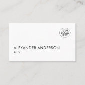 Fügen Sie Ihren Schwarz-weißen QR-Code für die Log Visitenkarte (Vorderseite)