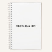 Fügen Sie Ihren Slogan oder Ihren Kostenvoranschla Notizblock (Vorderseite)