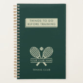 Fügen Sie Ihren Tennis Club Namen Elegan Team Spie Planer (Vorderseite)