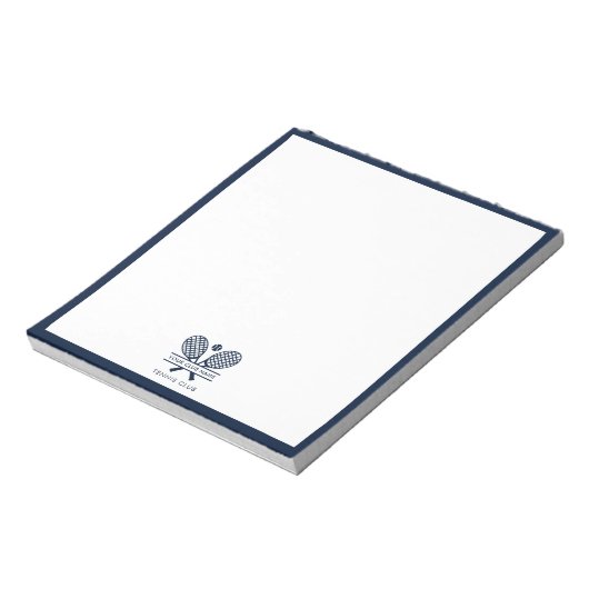 Fügen Sie Ihren Tennis-Teamtrainer hinzu Notizblock (Rotiert)