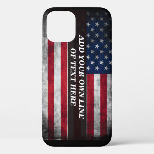 Fügen Sie Ihren Text auf der amerikanischen Flagge Case-Mate iPhone Hülle