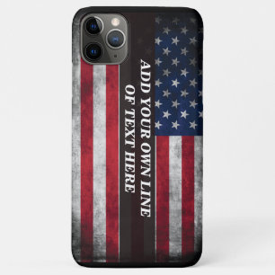 Fügen Sie Ihren Text auf der amerikanischen Flagge Case-Mate iPhone Hülle