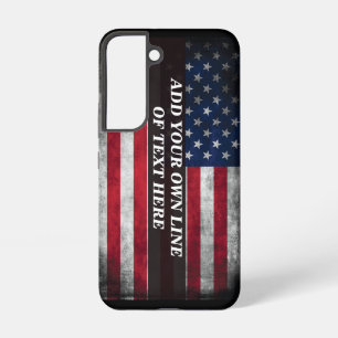 Fügen Sie Ihren Text auf der amerikanischen Flagge Samsung Galaxy Hülle