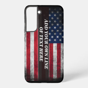 Fügen Sie Ihren Text auf der amerikanischen Flagge Samsung Galaxy Hülle