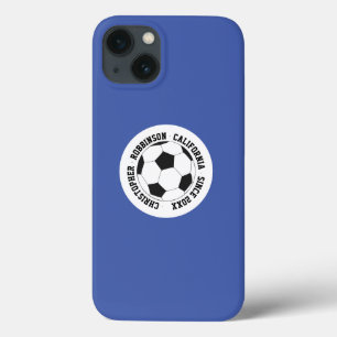 Fügen Sie Ihren Text blauer Fußball hinzu Case-Mate iPhone Hülle