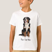 Fügen Sie Ihren Text Custom Bernese Mountain Dog h T-Shirt (Vorderseite)