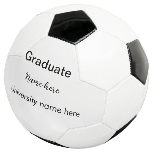 Fügen Sie Ihren Text einfachen Absolvent hinzufüge Fußball (Dreiviertel)