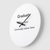 Fügen Sie Ihren Text einfachen Absolvent hinzufüge Große Wanduhr (Winkel)