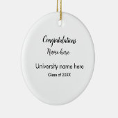 Fügen Sie Ihren Text einfachen Absolvent hinzufüge Keramik Ornament (Rechts)