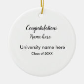 Fügen Sie Ihren Text einfachen Absolvent hinzufüge Keramik Ornament (Vorne)