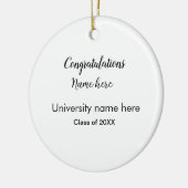 Fügen Sie Ihren Text einfachen Absolvent hinzufüge Keramik Ornament (Links)
