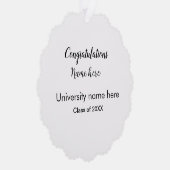 Fügen Sie Ihren Text einfachen Absolvent hinzufüge Ornament Karte (Rechts)