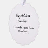 Fügen Sie Ihren Text einfachen Absolvent hinzufüge Ornament Karte (Links)