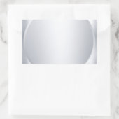 Fügen Sie Ihren Text Elegant metallische Silber Le Rechteckiger Aufkleber (Tasche)