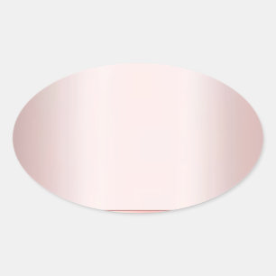 Fügen Sie Ihren Text Elegant Roségold Leere Vorlag Ovaler Aufkleber