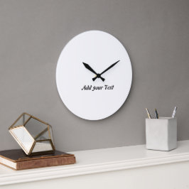Fügen Sie Ihren Text gedruckte Wand Art Decor Wall Große Wanduhr