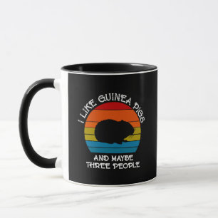Fügen Sie Ihren Text, Guinea Pig auf Red Blue Suns Tasse