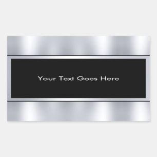 Fügen Sie Ihren Text hinzu Benutzerdefinierte leer Rechteckiger Aufkleber