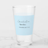 fügen Sie Ihren Text hinzu einfache Absolventen fü Glas (Rückseite)