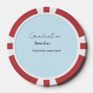 fügen Sie Ihren Text hinzu einfache Absolventen fü Pokerchips