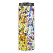 Fügen Sie Ihren Text hinzu! Fallende Blätter Wasse Thermosbecher (Rückseite)